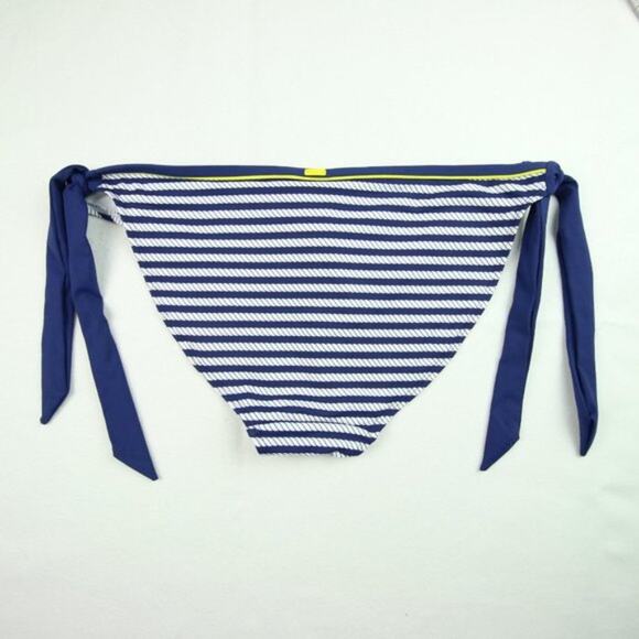 Cleo Swim by Panache Bikini Bottoms Size M Navy Blue White Nautical NWT Side Tie - Picture 7 of 7